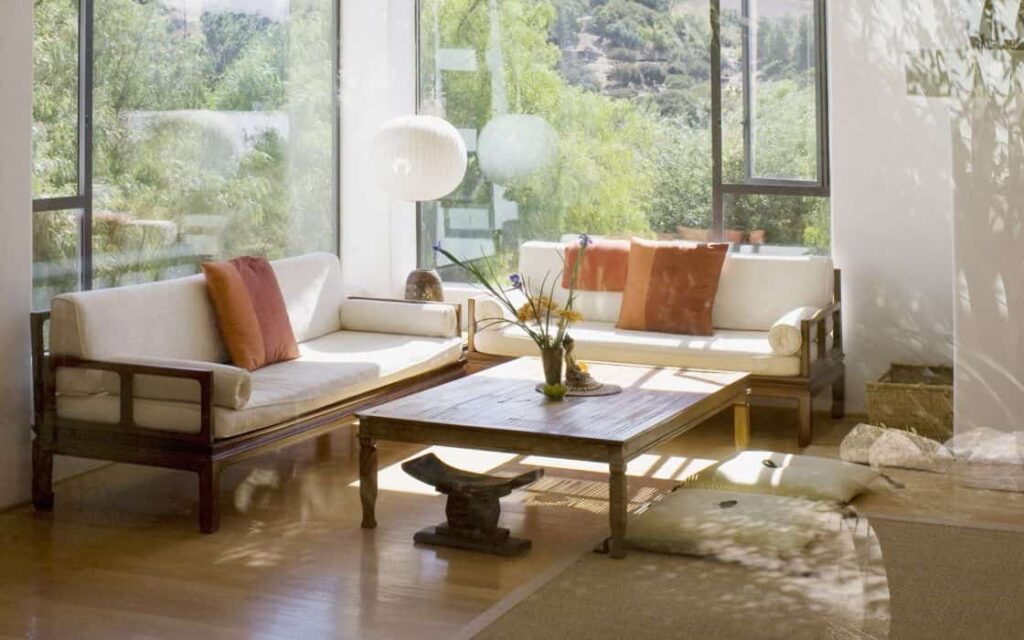 natural light in living room