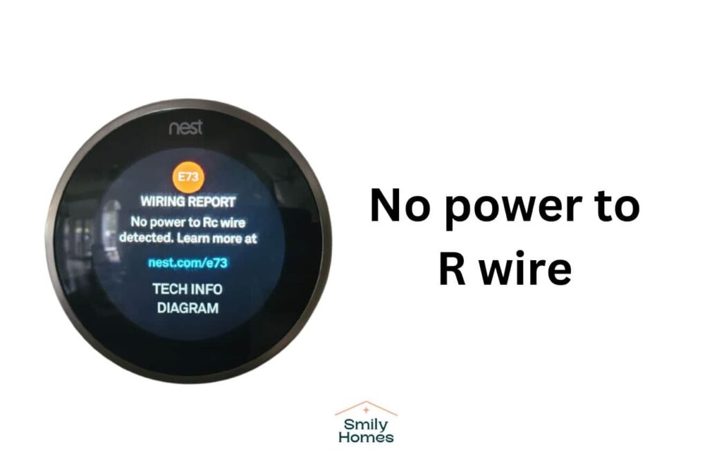 no power to R wire in nest thermostat