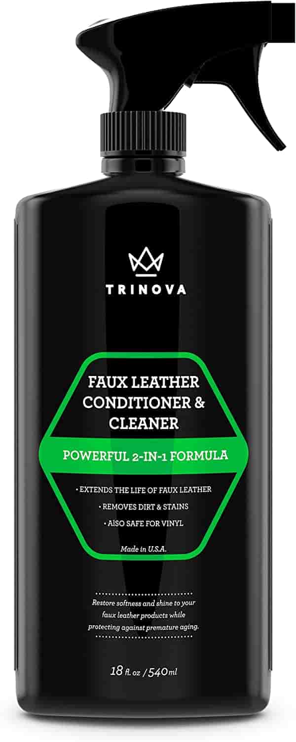 TriNova Leatherette, Vinyl and Faux Leather steering wheel cleaner