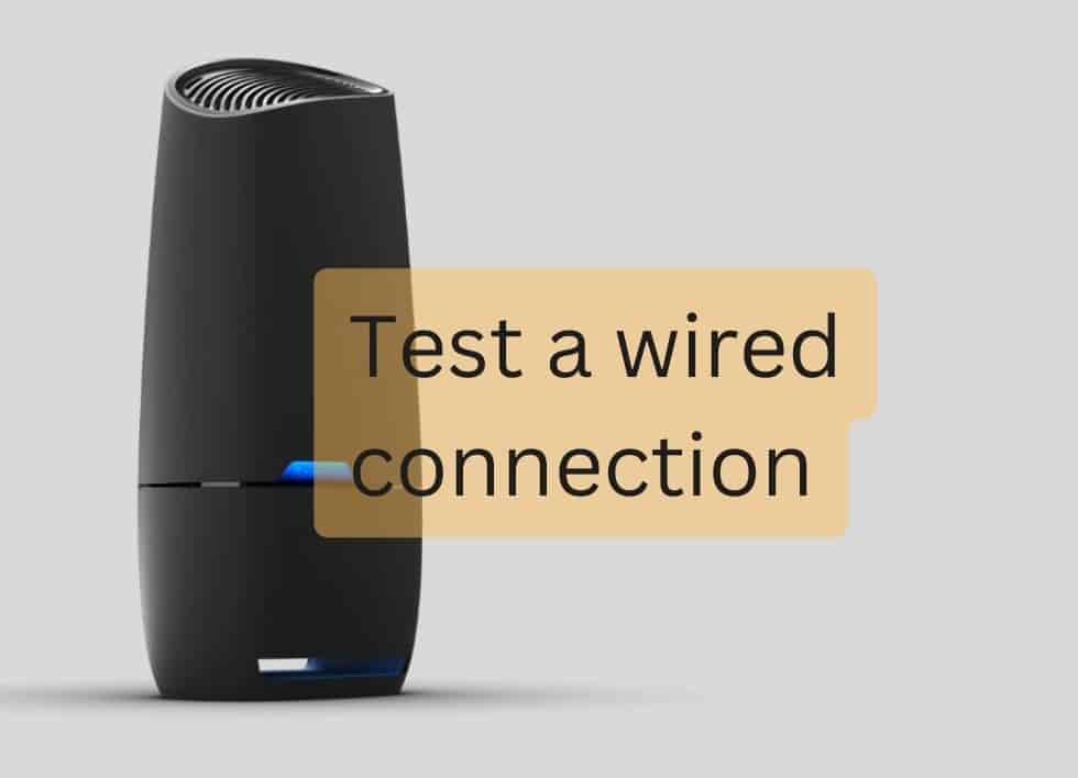 test a wired connection