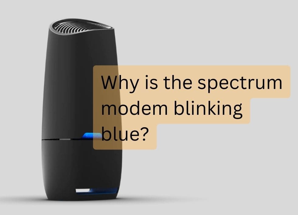 why spectrum router blinking blue light