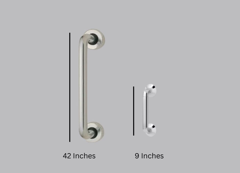 shower standing handle sizes
