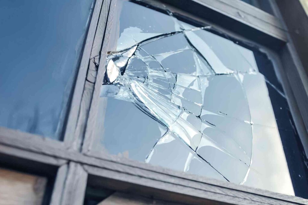 breaking glass