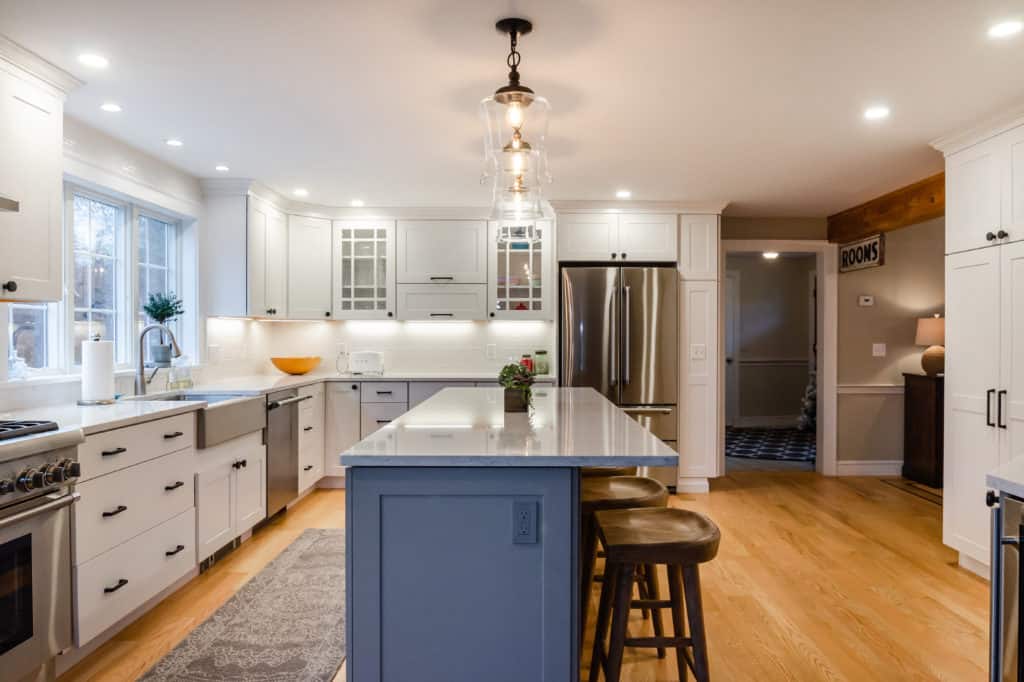 an image of kitchen countertop and cabinet