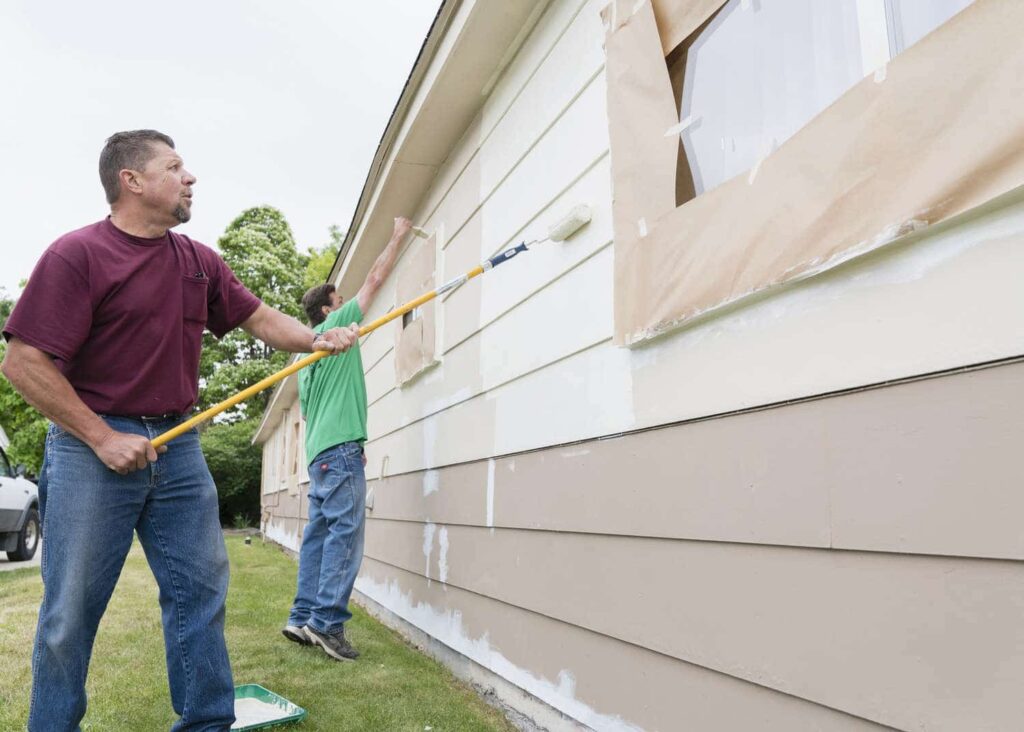 exterior painting a home